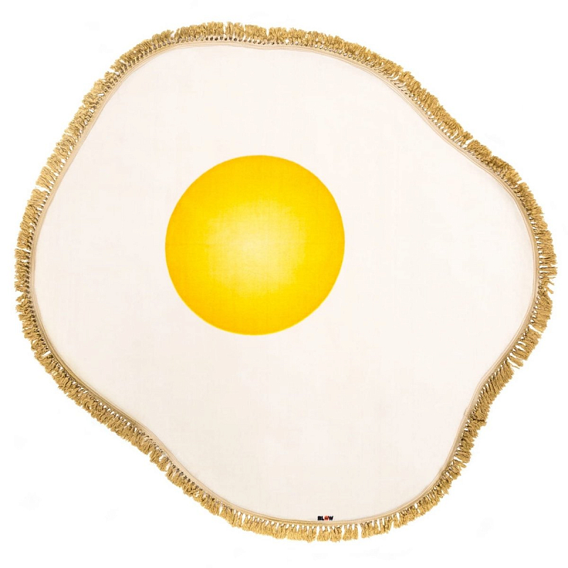 Ковер Seletti Rug Egg Желтый Белый Ковер Seletti Rug Egg Желтый Белый в Липецке | Loft Concept