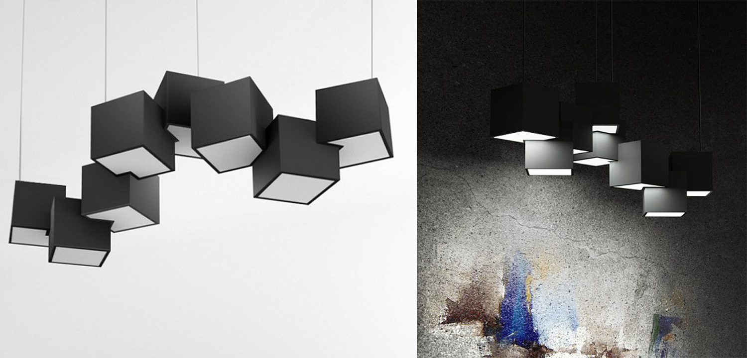 Дизайнерский светодиодный светильник Черный Eight Squares Lamp Дизайнерский светодиодный светильник Черный Eight Squares Lamp - Loft-Concept в Липецке