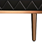 Комод черный округлой формы с рельефным фасадом Black Cut варинант исполнения - 7 | Loft Concept в Липецке