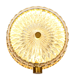 Бра с плафоном из рельефного стекла Peony Glass Bronze  варинант исполнения - 1 | Loft Concept в Липецке