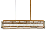 Люстра прямоугольная из толстого литого стекла Cast Glass варинант исполнения - 1 | Loft Concept в Липецке