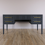 Большой Рабочий стол Primo с 5 выдвижными ящиками Черный дуб варинант исполнения - 1 | Loft Concept в Липецке