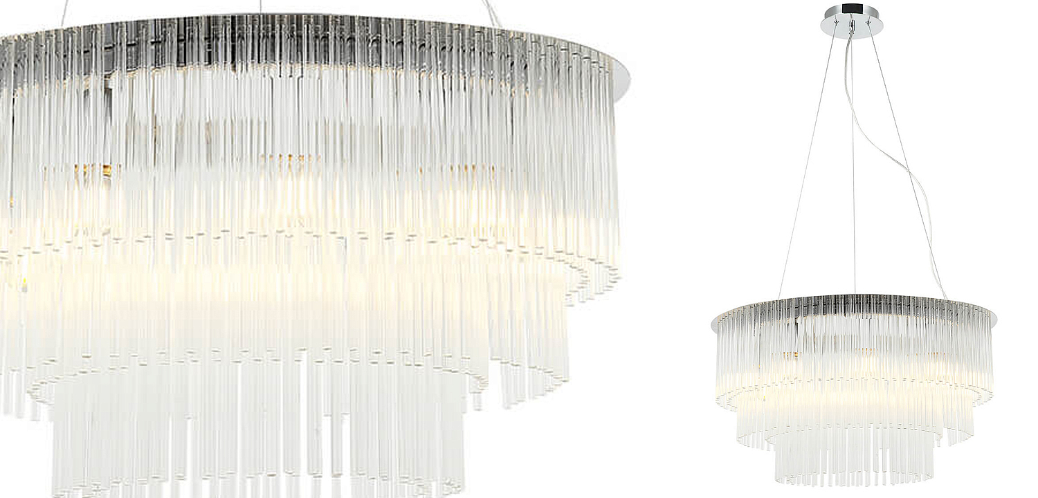 Люстра Harrison Chandelier chrome 9 lamp Люстра Harrison Chandelier chrome 9 lamp - Loft-Concept в Липецке