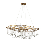 Люстра подвесная золотого цвета с металлическим сетчатым основанием и стеклянными каплевидными подвесками Hinkley варинант исполнения - 7 | Loft Concept в Липецке