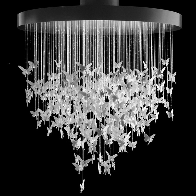 Люстра Night Fairy Chandelier Белый Черный Люстра Night Fairy Chandelier Белый Черный в Липецке | Loft Concept