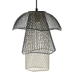 Подвесной светильник Black Grey Mesh Tube Lampshade Hanging Lamp варинант исполнения - 1 | Loft Concept в Липецке