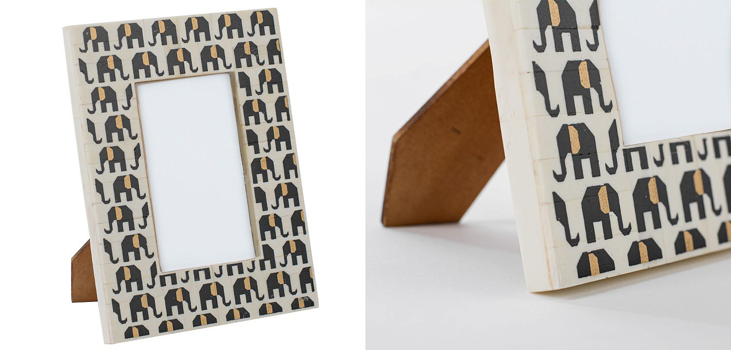 Фоторамка кость Indian Elephants Bone Inlay photo frame Фоторамка кость Indian Elephants Bone Inlay photo frame - Loft-Concept в Липецке