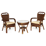 Комплект террасный из ротанга Eloise коричневый варинант исполнения - 1 | Loft Concept в Липецке