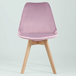 Стул с мягким велюровым сиденьем Arvika Pink варинант исполнения - 3 | Loft Concept в Липецке