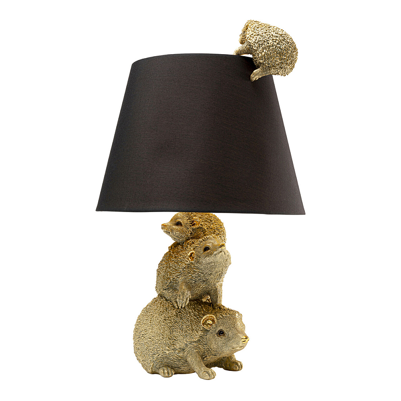 Настольная лампа для детской комнаты Ежики Черный Золотой в Липецке | Loft Concept 