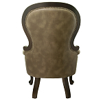 Кресло кожаное с мягкими подлокотниками на 4-х деревянных ножках Evelyn Classical Armchair варинант исполнения - 2 | Loft Concept в Липецке