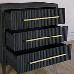 Комод Primo с 3 выдвижными ящиками Черный дуб варинант исполнения - 6 | Loft Concept в Липецке