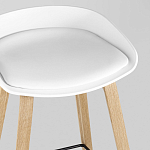 Барный стул на ножках из натурального дерева Boras White варинант исполнения - 7 | Loft Concept в Липецке