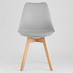 Стул с основой из пластика и мягким сиденьем Arvika Grey варинант исполнения - 2 | Loft Concept в Липецке