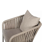 Стул серо-бежевый с декоративным плетением на спинке и подлокотниках Chair Weave варинант исполнения - 8 | Loft Concept в Липецке