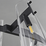 Люстра светодиодная с 8-ю прозрачными плафонами из акрила и стали Glass Cylinder Black варинант исполнения - 6 | Loft Concept в Липецке