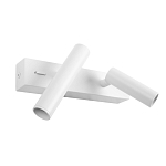 Бра с двумя цилиндрическими повортными спотами белого цвета Trumpet tube варинант исполнения - 2 | Loft Concept в Липецке