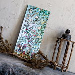 Постер на холсте в стиле шинуазри с изображением сада Chinoiserie Imperial Peach Garden Poster варинант исполнения - 2 | Loft Concept в Липецке