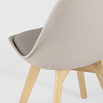 Стул с основой из пластика и мягким сиденьем Arvika Beige варинант исполнения - 6 | Loft Concept в Липецке