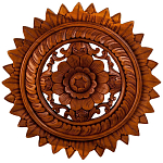 Панно из дерева круглое Flower Panel With Trees варинант исполнения - 1 | Loft Concept в Липецке