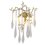 Бра с декором в виде ветвей и стеклянных подвесок в форме капель Droplet Chandelier варинант исполнения - 2 | Loft Concept в Липецке