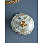 Шкатулка голубого цвета с рисунком и состаренным эффектом Eden Garden варинант исполнения - 5 | Loft Concept в Липецке