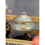 Шкатулка голубого цвета с золотым растительным узором Eden Garden варинант исполнения - 3 | Loft Concept в Липецке