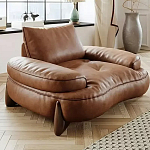 Кресло кожаное с деревянным каркасом Medieval Furniture варинант исполнения - 4 | Loft Concept в Липецке