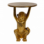 Столик с подстольем в виде обезьянки Bombay Gold варинант исполнения - 2 | Loft Concept в Липецке