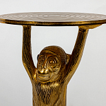 Столик с подстольем в виде обезьянки Bombay Gold варинант исполнения - 4 | Loft Concept в Липецке