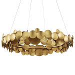 Люстра круглая из многослойных золотых дисков Metal Disc Chandelier варинант исполнения - 5 | Loft Concept в Липецке