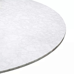Круглый обеденный стол с белой мраморной столешницей White Tabletop on Black Base варинант исполнения - 6 | Loft Concept в Липецке