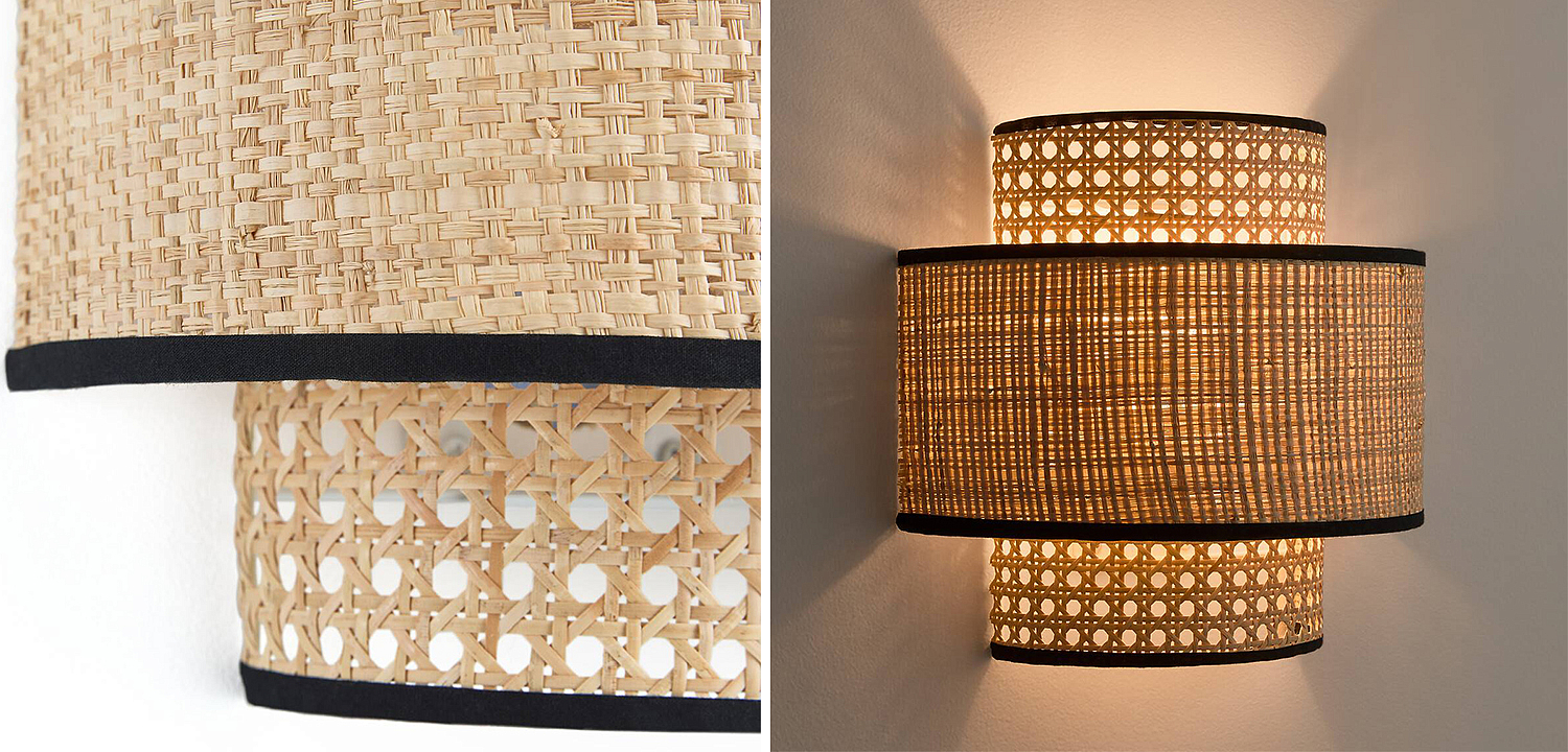 Бра Ottar Wicker Double lampshade - Loft-Concept в Липецке