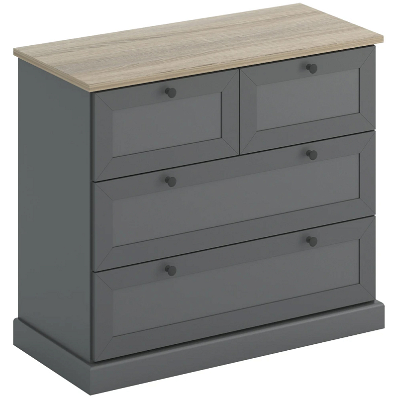 Комод с 4-мя ящиками Percent Chest of Drawers Серый Древесина Комод с 4-мя ящиками Percent Chest of Drawers Серый Древесина в Липецке | Loft Concept