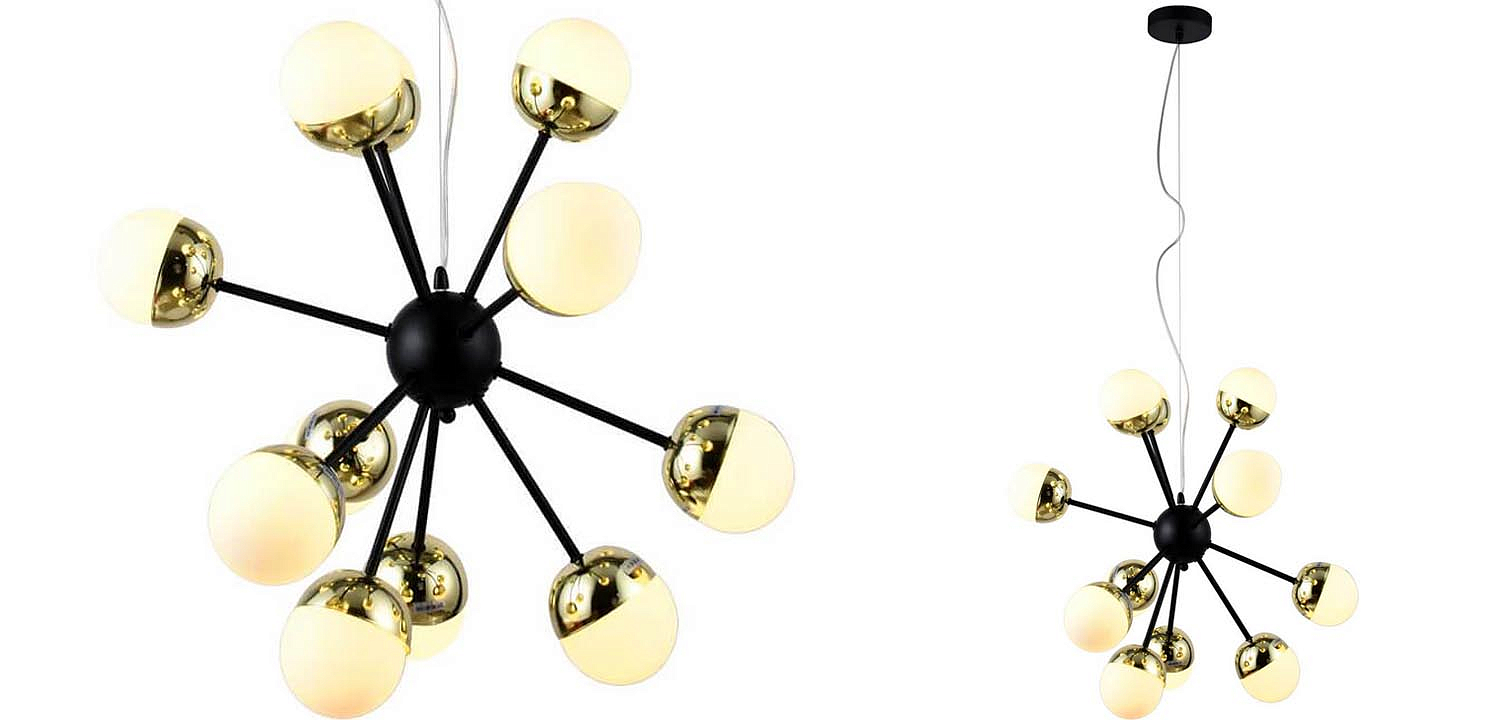 Люстра Sputnik White and Gold Globe Chandelier 12 Люстра Sputnik White and Gold Globe Chandelier 12 - Loft-Concept в Липецке