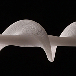 Люстра горизонтальная с волнистым белым плафоном Golden Swirl варинант исполнения - 7 | Loft Concept в Липецке