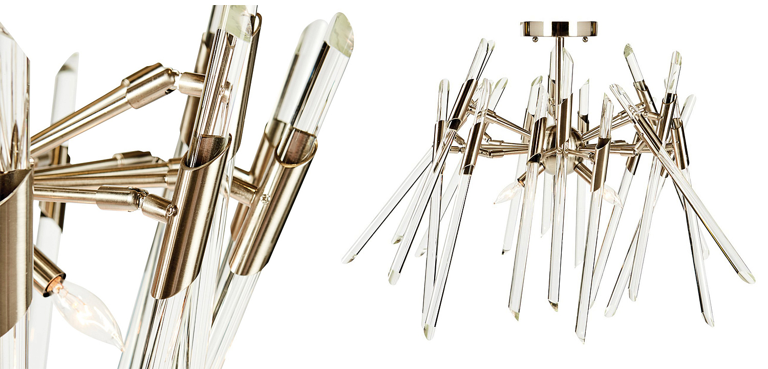 Потолочный светильник Ice Rods Chandelier nickel Потолочный светильник Ice Rods Chandelier nickel - Loft-Concept в Липецке