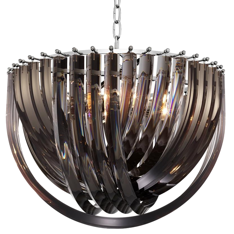 Люстра Chandelier Murano Smoke 50 Дымчатый (Smoke) Никель Люстра Chandelier Murano Smoke 50 Дымчатый (Smoke) Никель в Липецке | Loft Concept