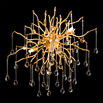 Бра с лучеобразным основанием и подвесками из прозрачного стекла в виде длинных капель Droplet Chandelier варинант исполнения - 2 | Loft Concept в Липецке