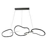 Люстра подвесная  5-ю асимметричными кольцами черного цвета Ring Horizontal варинант исполнения - 1 | Loft Concept в Липецке