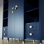 Большой шкаф с витриной Elsa Dreams Blue варинант исполнения - 4 | Loft Concept в Липецке