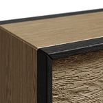 ТВ тумба 2 двери и 2 ящика с подсветкой на рельефном фасаде Warm Industrial варинант исполнения - 6 | Loft Concept в Липецке