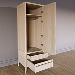 Узкий Шкаф Primo с 2 выдвижными ящиками Светлый дуб варинант исполнения - 7 | Loft Concept в Липецке