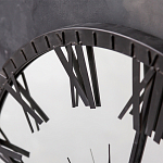 Часы настенные зеркальные с чёрным металлическим циферблатом Mirror Tower Clock варинант исполнения - 4 | Loft Concept в Липецке