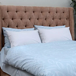 Постельное белье голубого цвета из перкаля с принтом 200х220 см Aurora Allure варинант исполнения - 6 | Loft Concept в Липецке