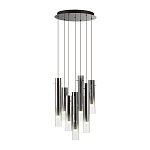 Люстра каскадная с 7-ю цилиндрическими плафонами из стекла Luminous Cylinders варинант исполнения - 2 | Loft Concept в Липецке