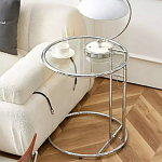 Дизайнерский журнальный стол круглый на стальном каркасе Fahek варинант исполнения - 2 | Loft Concept в Липецке