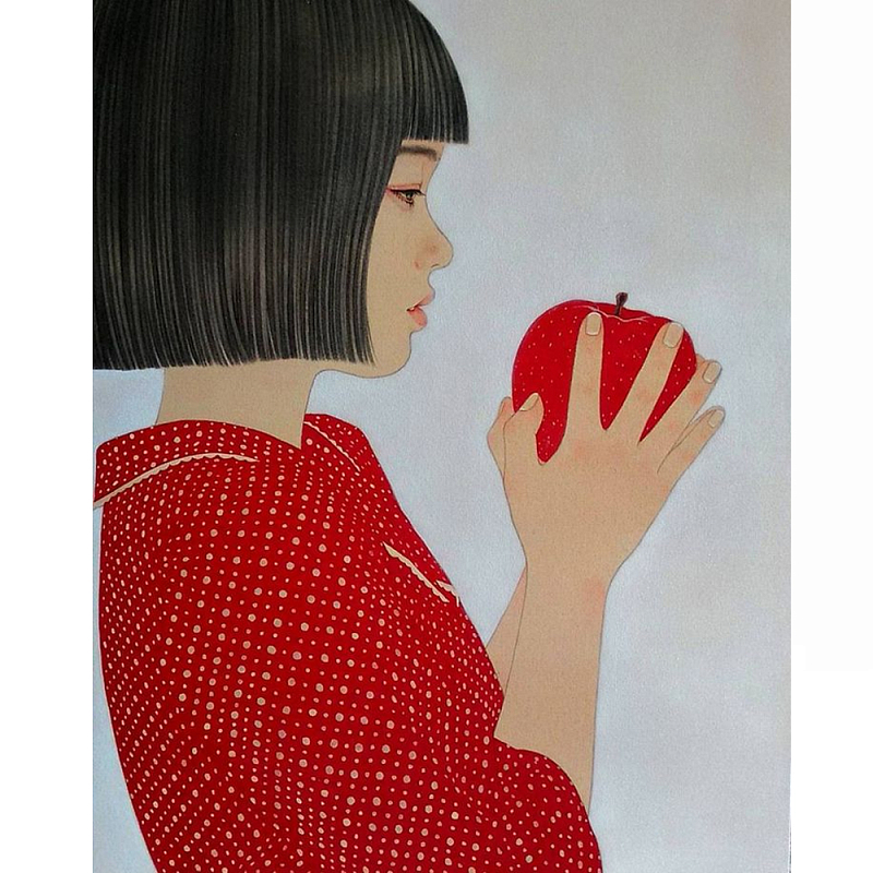 Картина маслом Девушка с яблоком Under the Apple Tree Мульти Картина маслом Девушка с яблоком Under the Apple Tree Мульти в Липецке | Loft Concept