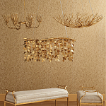 Люстра в форме золотой чаши из кораллов Coral Decor варинант исполнения - 3 | Loft Concept в Липецке