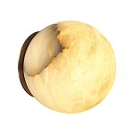 Настенно-потолочный светильник с плафоном в форме шара из алебастра Cryptocrystalline Stone варинант исполнения - 8 | Loft Concept в Липецке